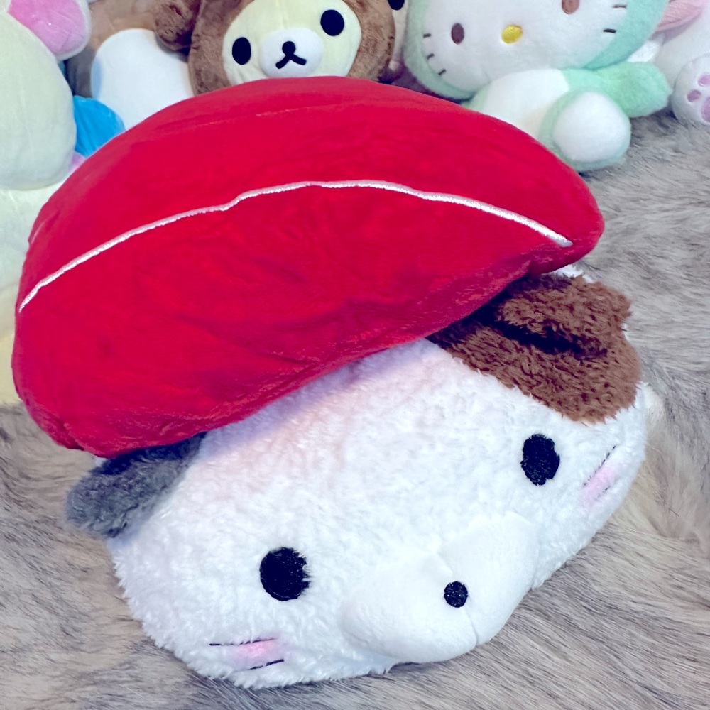 Takashoji Red and White Sushi Plush Toy